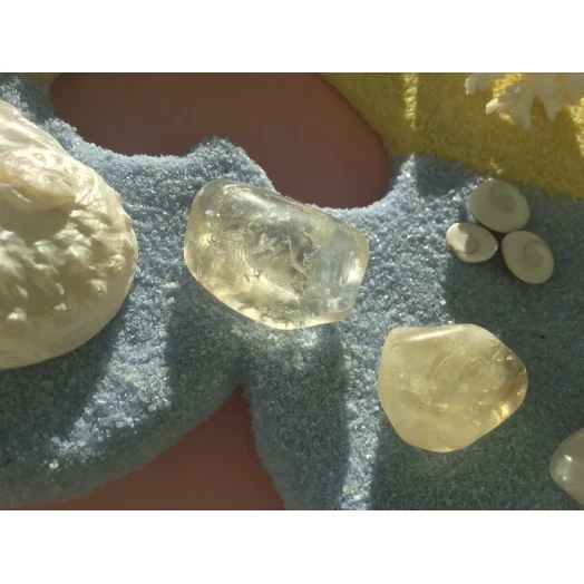 Sea Picture / Frame, Yellow & Blue Sandy Heart # 42