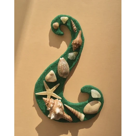 Sea Picture / Frame, Green & Yellow Sandy Serpentine Wave # 46 Sea Picture / Frame, Green & Yellow Sandy Serpentine Wave # 46