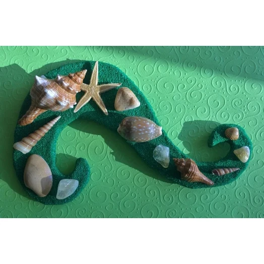 Sea Picture / Frame, Green & Yellow Sandy Serpentine Wave # 46 Sea Picture / Frame, Green & Yellow Sandy Serpentine Wave # 46