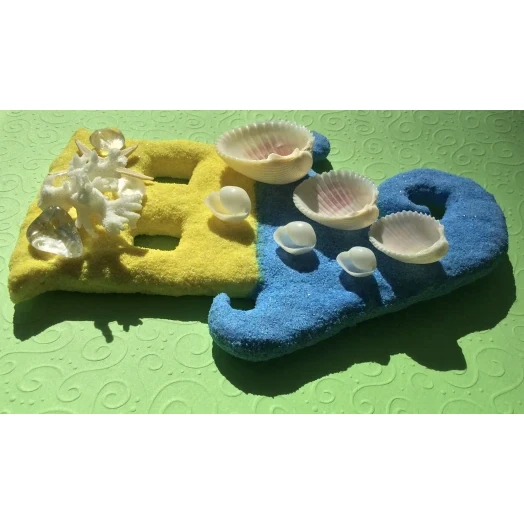 Sea Picture / Frame, Yellow & Blue House # 44 Sea Picture / Frame, Yellow & Blue House # 44