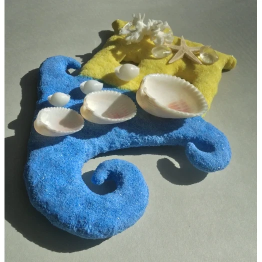 Sea Picture / Frame, Yellow & Blue House # 44 Sea Picture / Frame, Yellow & Blue House # 44