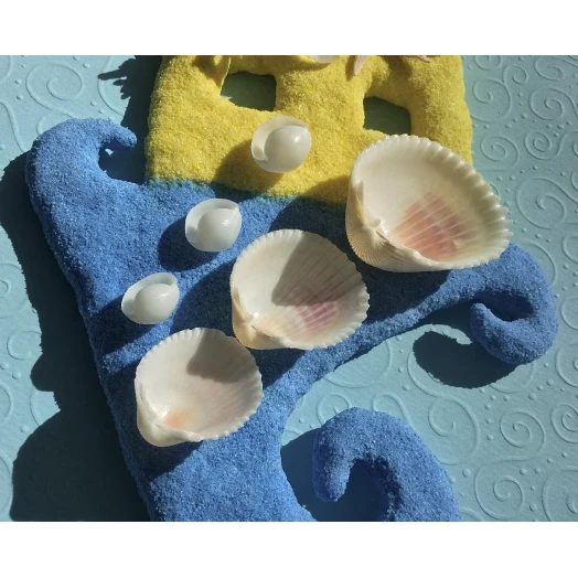 Sea Picture / Frame, Yellow & Blue House # 44 Sea Picture / Frame, Yellow & Blue House # 44