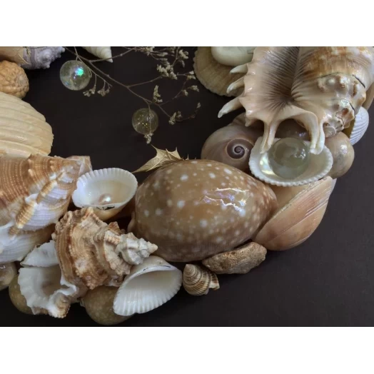 Sea Picture / Frame, Beige, Cappuccino, Round # 4