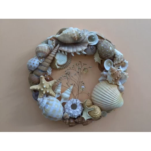 Sea Picture / Frame, Beige, Cappuccino, Round # 4