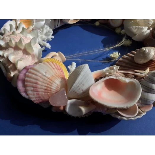 Sea Picture / Frame, Orange, Pink & Yellow, Oval # 4