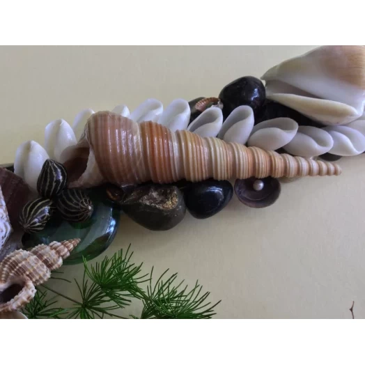 Sea Picture / Frame, Brown, Green & White, Rectangular # 5