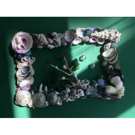 Sea Picture / Frame, Blue, Purple & Green Wave # 4 Sea Picture / Frame, Blue, Purple & Green Wave # 4