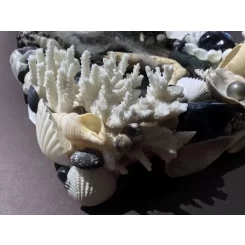 Морська картина / рамка чорна і біла квадратна # 7