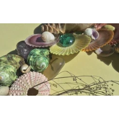 Морська картина / рамка різнокольорова квадратна # 3