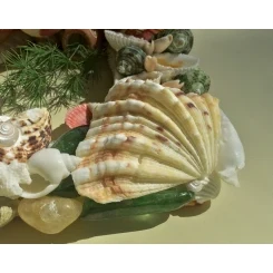 Морська картина / рамка зелена, жовта, червона, помаранчева / різнокольорова квадратна # 5